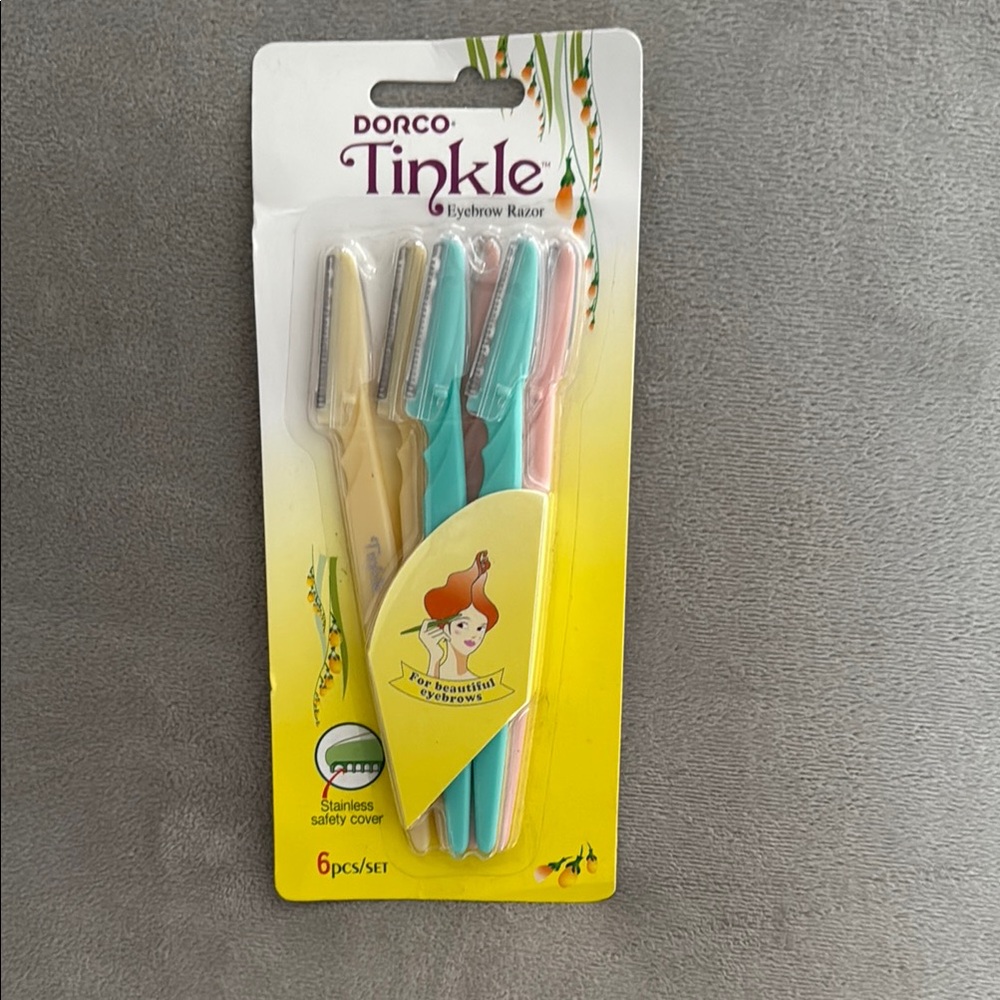 Yellow and Blue Multi-Purpose Tools Set Eyebrow Razor